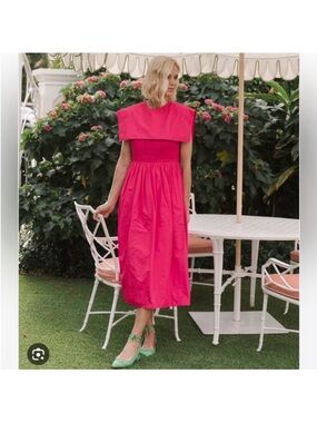 Antonio Melani Jennifer Sumko Rachel Taffeta Capelet Pink Midi Dress